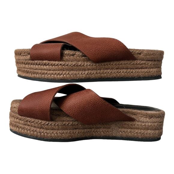 All Saints Sandal Womens EU 37 US 6 Harlem Espadrille Slide In Brick Casual Boho - Picture 6 of 12